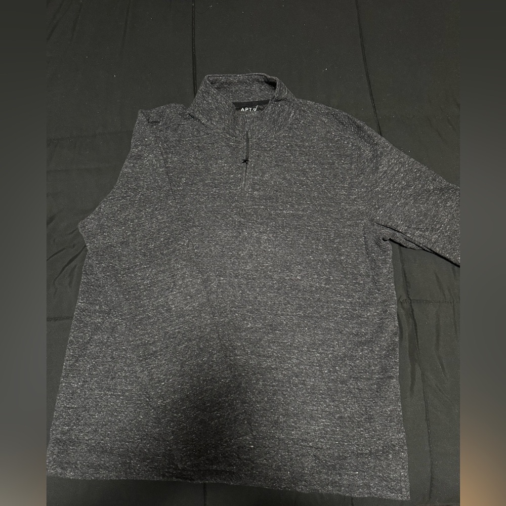 APT. 9 Premier Flex Gray Quarter-Zip Pullover - Size XL